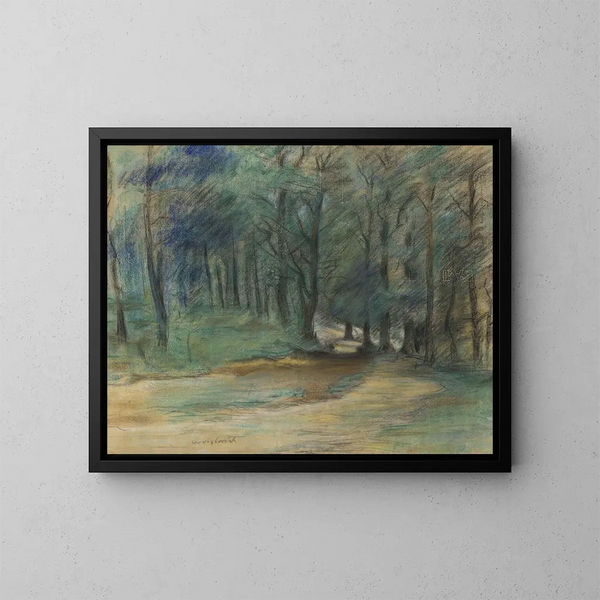 Sentier forestier - Lovis Corinth — indrammet kunstværk på væggen