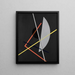 E IV Construction VII - László Moholy-Nagy — indrammet kunstværk på væggen