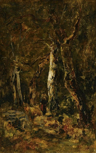 Lszl Pal - Forest Landscape With Figure.webp