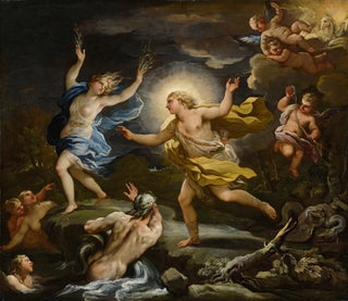 Apollon og Daphné - Luca Giordano — visning af kunstværket