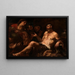 Job og hans trøster - Luca Giordano — indrammet kunstværk på væggen