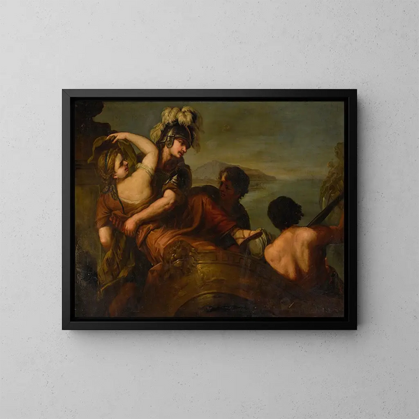 L'Enlèvement d'Hélène - Luca Giordano — indrammet kunstværk på væggen