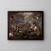 Luca Giordano's kunsttryk af "Opdagelsen af Holofernes' legeme" — indrammet kunstværk på væggen