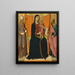 La Vierge à l'Enfant avec saint Nicolas et saint Paul - Luca di Tommè — indrammet kunstværk på væggen