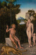 En faun og hans familie med en dræbt løve - Lucas Cranach den Ældre — visning af kunstværket