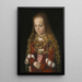 En prinsesse af Sachsen - Lucas Cranach den Ældre — indrammet kunstværk på væggen