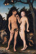 Adam og Eva i Paradiset Faldet - Lucas Cranach den Ældre — visning af kunstværket