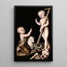 maleriet Tilbedelse af Jesusbarnet af Sankt Johannes Døberen - Lucas Cranach den Ældre — indrammet kunstværk på væggen