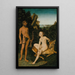 Apollon og Diana - Lucas Cranach den Ældre — indrammet kunstværk på væggen