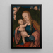 Jomfru med barnet - Lucas Cranach den Ældre — indrammet kunstværk på væggen
