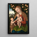 Marie med Barnet og den unge Jean under æbletræet - Lucas Cranach den Ældre — indrammet kunstværk på væggen
