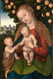 Marie med Barnet og den unge Jean under æbletræet - Lucas Cranach den Ældre — visning af kunstværket
