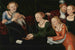Ældre mand forført af kurtisaner - Lucas Cranach den Ældre — visning af kunstværket