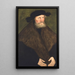 portræt af hertug Henri den fromme af Sachsen - Lucas Cranach den Ældre — indrammet kunstværk på væggen