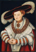 Portrait af Madeleine de Saxe, hustru til kurfyrst Joachim II af Brandenburg - Lucas Cranach den Ældre — visning af kunstværket