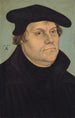 Portrait af Martin Luther - Lucas Cranach den Ældre — indrammet kunstværk på væggen