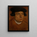 Portrait af en mand med en sort kasket - Lucas Cranach den Ældre — indrammet kunstværk på væggen