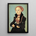 Portræt af elektriker Sibylle af Sachsen 1510-1569 - Lucas Cranach den Ældre — indrammet kunstværk på væggen