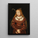 Sibylle de Clèves - Lucas Cranach den Ældre — indrammet kunstværk på væggen