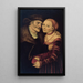Det uensartede par - Lucas Cranach den Ældre — indrammet kunstværk på væggen