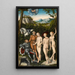 Le Jugement de Pâris - Lucas Cranach den Ældre — indrammet kunstværk på væggen