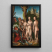 Le Jugement de Pâris - Lucas Cranach den Ældre — indrammet kunstværk på væggen