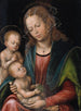 Jomfru Maria med det lille Jesusbarn, æret af den unge Johannes - Lucas Cranach den Ældre — visning af kunstværket