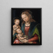 Jomfru Maria med det lille Jesusbarn, æret af den unge Johannes - Lucas Cranach den Ældre — indrammet kunstværk på væggen