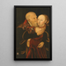 Amants mal assortis - Lucas Cranach le Jeune — indrammet kunstværk på væggen