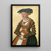 Portrait af en dame - Lucas Cranach den Yngre — indrammet kunstværk på væggen