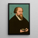 Portrait af Caspar Cruciger - Lucas Cranach den Yngre — indrammet kunstværk på væggen