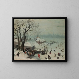 Lucas van Valckenborch - Winter Landscape with Snowfall near Antwerp.webp
