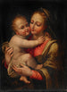 Madonna med Barnet - Lucia Anguissola — indrammet kunstværk på væggen