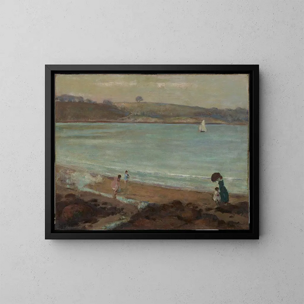 Au large de la baie du Massachusetts - Lucien Abrams — indrammet kunstværk på væggen