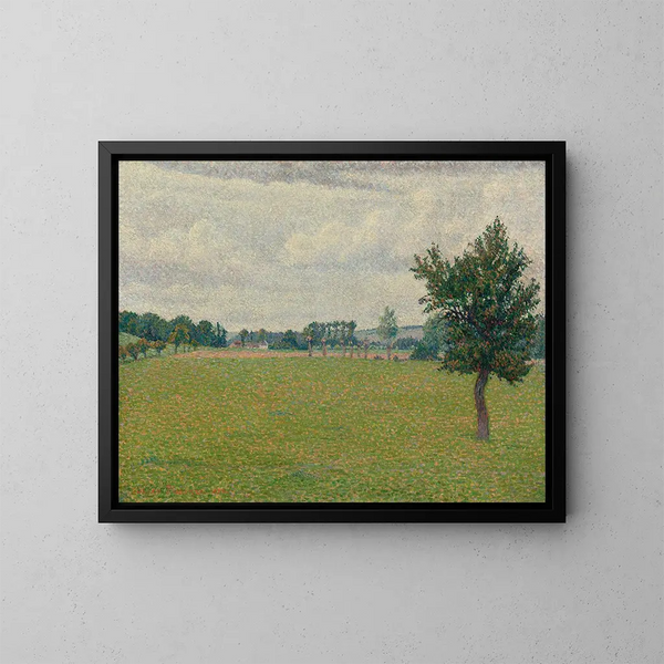 Prairie de Thierceville - Lucien Pissarro — indrammet kunstværk på væggen