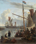 Le Y i Amsterdam set fra muslinge-jettyen ved Mosselsteiger - Ludolf Bakhuizen — visning af kunstværket