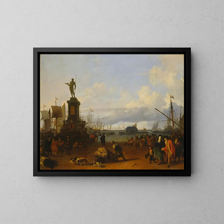 Ludolf Backhuysen - View of the Amsterdam Harbour at the IJ River.webp