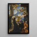maleriet Jomfruen med barnet i herlighed med engle, Sankt Dominikus, Sankt Franciskus, Magdalena og en donator, Madonna Bargellini - Ludovico Carracci — indrammet kunstværk på væggen
