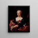 Portrait af Faustine Bordoni - Ludovico Mazzanti — indrammet kunstværk på væggen