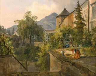 En haveidyll - Ludwig Halauska — visning af kunstværket