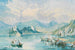 Vue de l'île de Bled sur le lac de Bled en Slovénie - Ludwig Halauska — visning af kunstværket