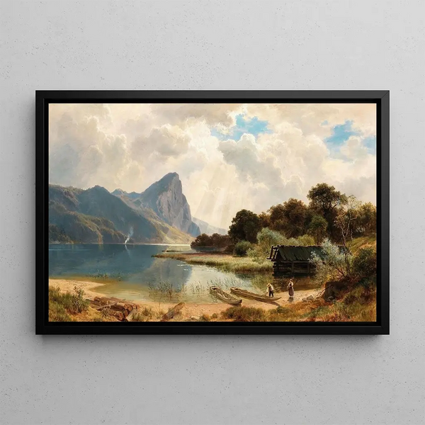 Ludwig Halauska - The Drachenstein on Lake Mondsee.webp