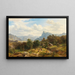 Vue des Alpes depuis Maienfeld dans les Grisons vers le Liechtenstein - Ludwig Halauska — indrammet kunstværk på væggen