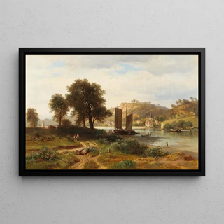 Ludwig Halauska - Village on the Main near Wrzburg.webp