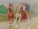 Coche à quatre chevaux dans le Vienne d'autrefois - Ludwig Koch — visning af kunstværket