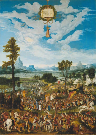 Ludwig Refinger - Horatius Cocles Stopping King Porsennas Army outside Rome.webp