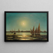 Vue de Venise au Clair de Lune - Ludwig Rubelli von Sturmfest — indrammet kunstværk på væggen
