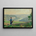 Vue dans la vallée de l'Elbe près de Königstein - Ludwig von Hofmann — indrammet kunstværk på væggen