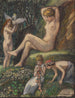 Idyllisk forårsmaleri med badende og blomsterbørn - Ludwig von Hofmann — visning af kunstværket