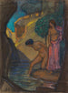 Grotte med kvinder, der bader - Ludwig von Hofmann — visning af kunstværket